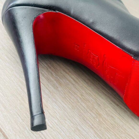 Christian Louboutin Kate Botta Boots – Black Calf Leather – Size 36 - Picture 14 of 16